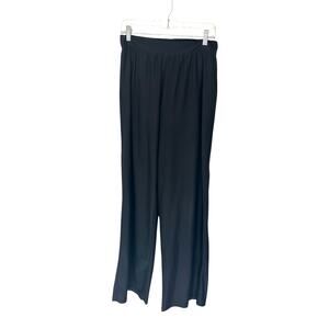 Spanx Pants Black Stretch Pull‎ On Straight Leg Relaxed Casual Basic Large